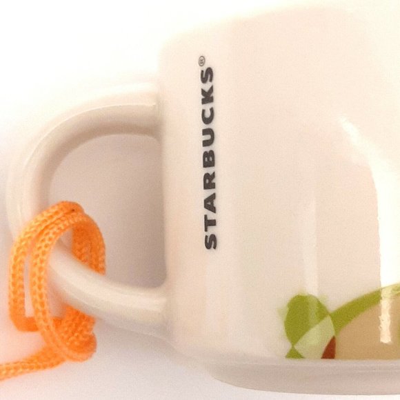 New Starbucks Texas Coffee Mini Mug Ornament 2 Oz 2016 Oil Rig Steer Cactus - Picture 6 of 8